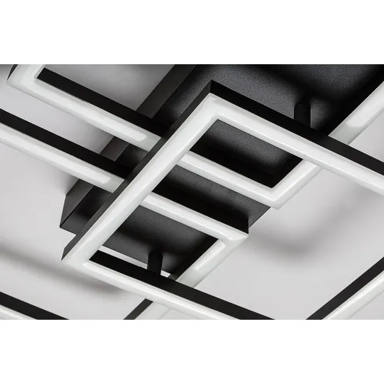 Rábalux Fatma fekete LED mennyezeti lámpa (RAB-71390) LED 1 izzós IP20