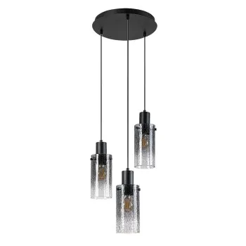 Rábalux Fumea fekete függesztett lámpa (RAB-72038) E27 3 izzós IP20