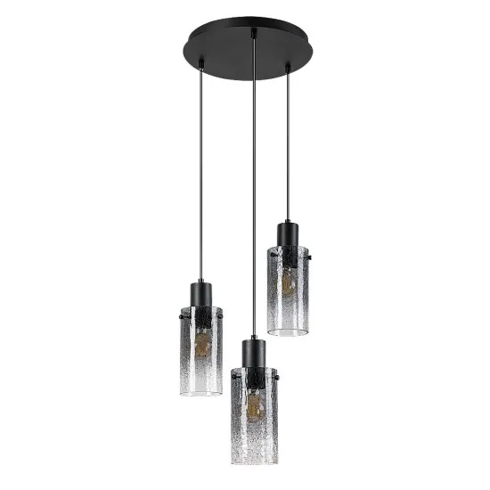 Rábalux Fumea fekete függesztett lámpa (RAB-72038) E27 3 izzós IP20