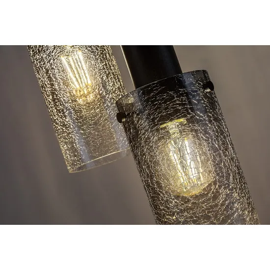 Rábalux Fumea fekete függesztett lámpa (RAB-72038) E27 3 izzós IP20