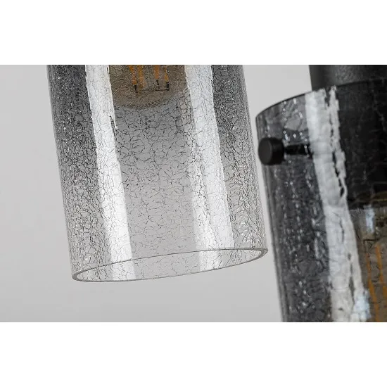 Rábalux Fumea fekete függesztett lámpa (RAB-72038) E27 3 izzós IP20