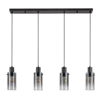 Rábalux Fumea fekete függesztett lámpa (RAB-72039) E27 4 izzós IP20