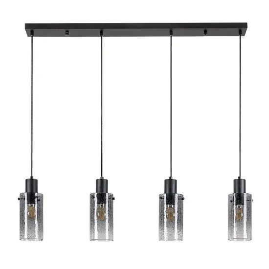 Rábalux Fumea fekete függesztett lámpa (RAB-72039) E27 4 izzós IP20