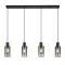 Rábalux Fumea fekete függesztett lámpa (RAB-72039) E27 4 izzós IP20