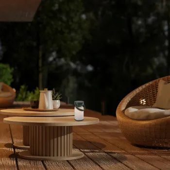 Rábalux Funes zöld kültéri hordozható LED asztali lámpa (RAB-77144) LED 1 izzós IP44