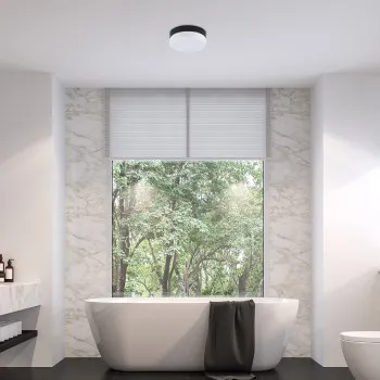 Rábalux Gaelo fekete fürdőszobai LED mennyezeti lámpa (RAB-75025) LED 1 izzós IP44