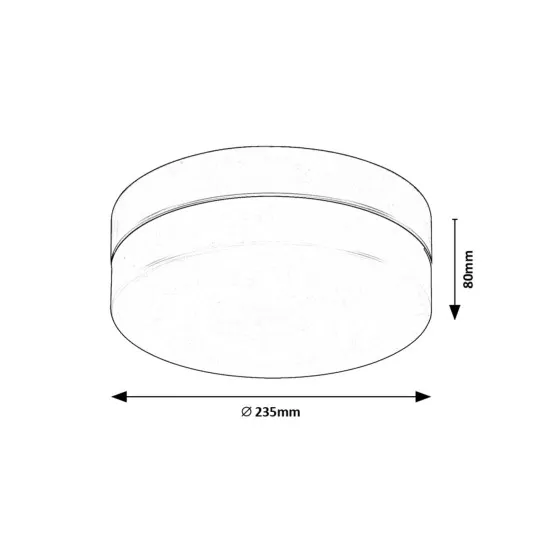 Rábalux Gaelo fekete fürdőszobai LED mennyezeti lámpa (RAB-75025) LED 1 izzós IP44