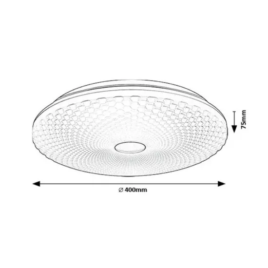 Rábalux Galeti 2 ezüst LED mennyezeti lámpa (RAB-71184) LED 1 izzós IP20