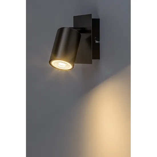 Rábalux Gerhard acélszürke fali spotlámpa (RAB-73071) GU10 1 izzós IP20