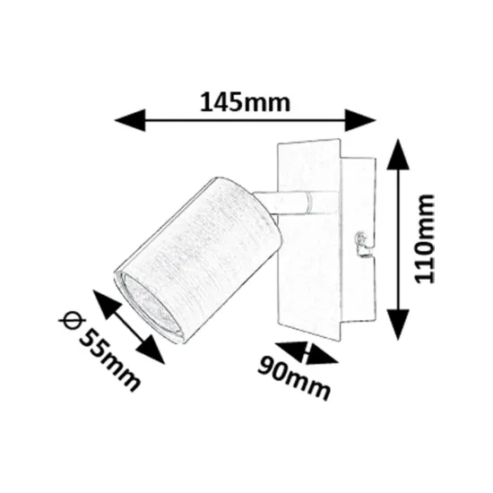 Rábalux Gerhard acélszürke fali spotlámpa (RAB-73071) GU10 1 izzós IP20