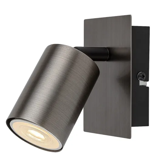 Rábalux Gerhard acélszürke fali spotlámpa (RAB-73071) GU10 1 izzós IP20