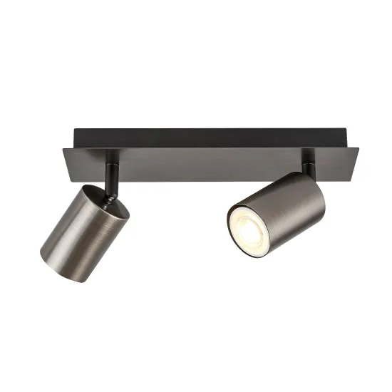 Rábalux Gerhard acélszürke mennyezeti spotlámpa (RAB-73072) GU10 2 izzós IP20