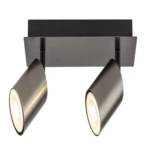 Rábalux Gerhard acélszürke mennyezeti spotlámpa (RAB-73072) GU10 2 izzós IP20