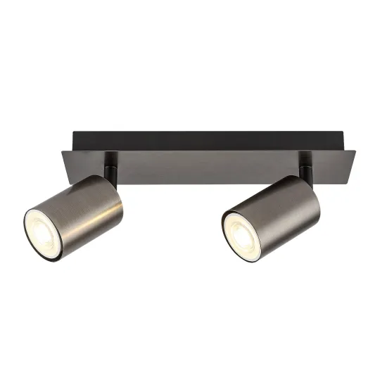 Rábalux Gerhard acélszürke mennyezeti spotlámpa (RAB-73072) GU10 2 izzós IP20