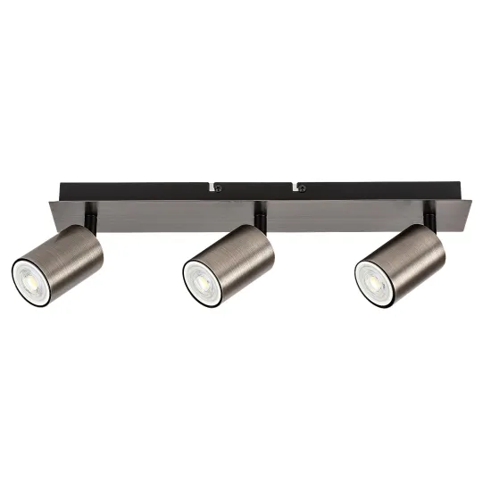 Rábalux Gerhard acélszürke mennyezeti spotlámpa (RAB-73073) GU10 3 izzós IP20