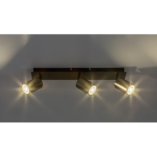 Rábalux Gerhard acélszürke mennyezeti spotlámpa (RAB-73073) GU10 3 izzós IP20