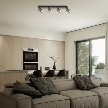 Rábalux Gerhard acélszürke mennyezeti spotlámpa (RAB-73074) GU10 4 izzós IP20