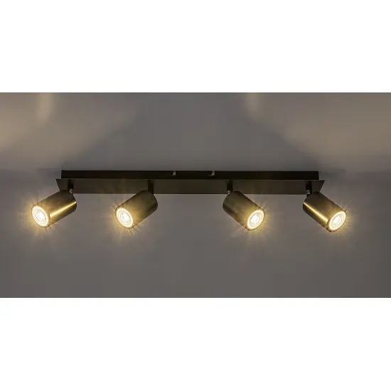 Rábalux Gerhard acélszürke mennyezeti spotlámpa (RAB-73074) GU10 4 izzós IP20