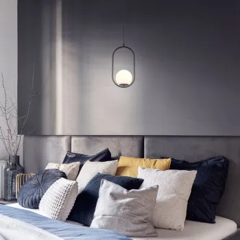 Rábalux Ghita fekete függesztett lámpa (RAB-72028) E27 1 izzós IP20