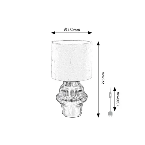 Rábalux Glimo zöld asztali lámpa (RAB-74059) E14 1 izzós IP20