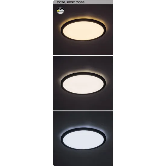 Rábalux Gonzalo fekete LED mennyezetbe építhető lámpa (RAB-71096) LED 1 izzós IP20