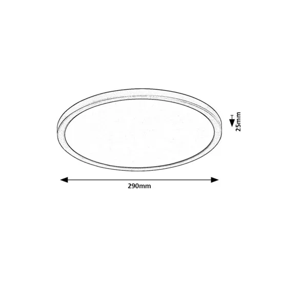Rábalux Gonzalo fekete LED mennyezetbe építhető lámpa (RAB-71096) LED 1 izzós IP20