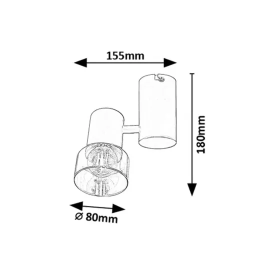 Rábalux Hatice fekete mennyezeti spotlámpa (RAB-73052) E14 1 izzós IP20