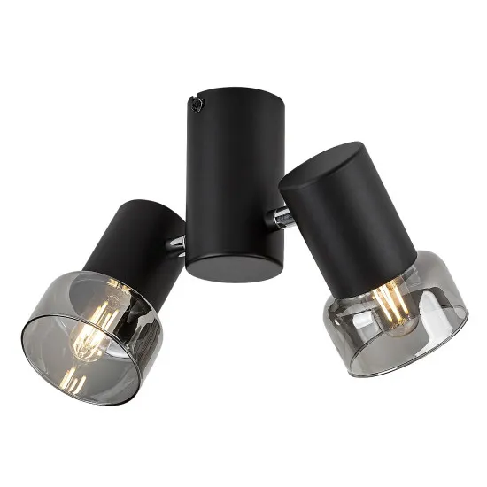 Rábalux Hatice fekete mennyezeti spotlámpa (RAB-73053) E14 2 izzós IP20