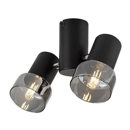 Rábalux Hatice fekete mennyezeti spotlámpa (RAB-73053) E14 2 izzós IP20