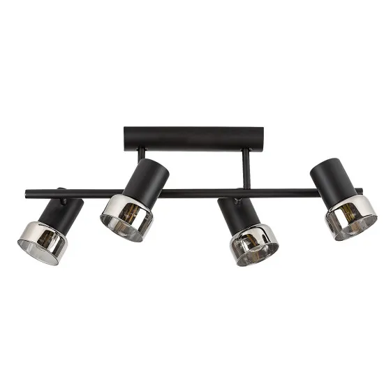 Rábalux Hatice fekete mennyezeti spotlámpa (RAB-73054) E14 4 izzós IP20