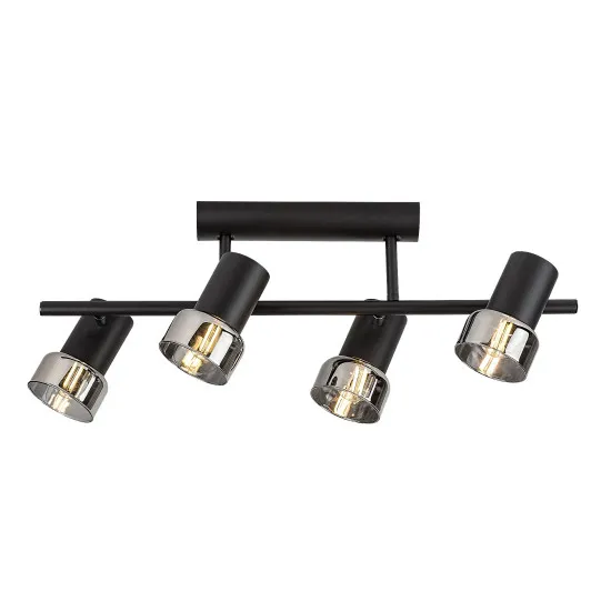 Rábalux Hatice fekete mennyezeti spotlámpa (RAB-73054) E14 4 izzós IP20