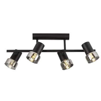 Rábalux Hatice fekete mennyezeti spotlámpa (RAB-73054) E14 4 izzós IP20