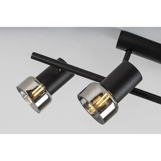 Rábalux Hatice fekete mennyezeti spotlámpa (RAB-73054) E14 4 izzós IP20