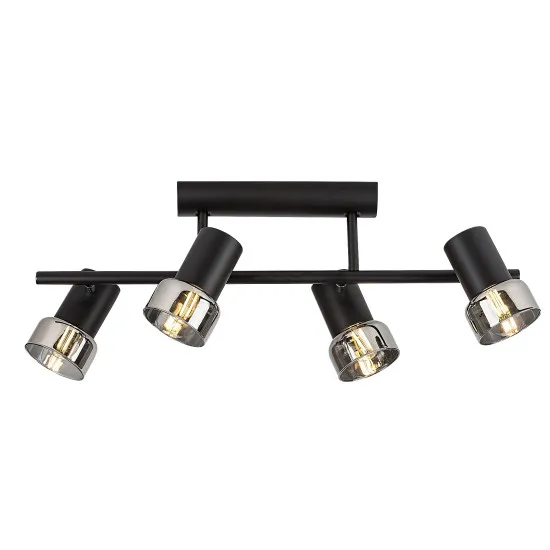 Rábalux Hatice fekete mennyezeti spotlámpa (RAB-73054) E14 4 izzós IP20