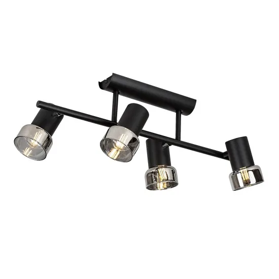 Rábalux Hatice fekete mennyezeti spotlámpa (RAB-73054) E14 4 izzós IP20