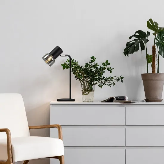 Rábalux Hatice fekete asztali lámpa (RAB-74278) E14 1 izzós IP20