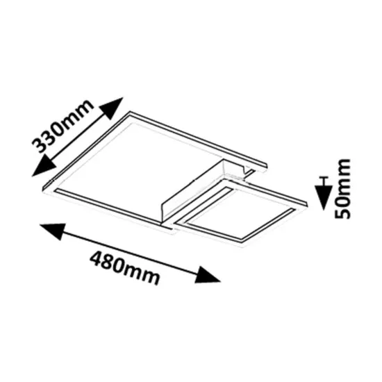 Rábalux Heleth fekete LED mennyezeti lámpa (RAB-71376) LED 1 izzós IP20