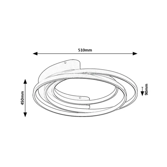 Rábalux Holize arany LED mennyezeti lámpa (RAB-71288) LED 1 izzós IP20