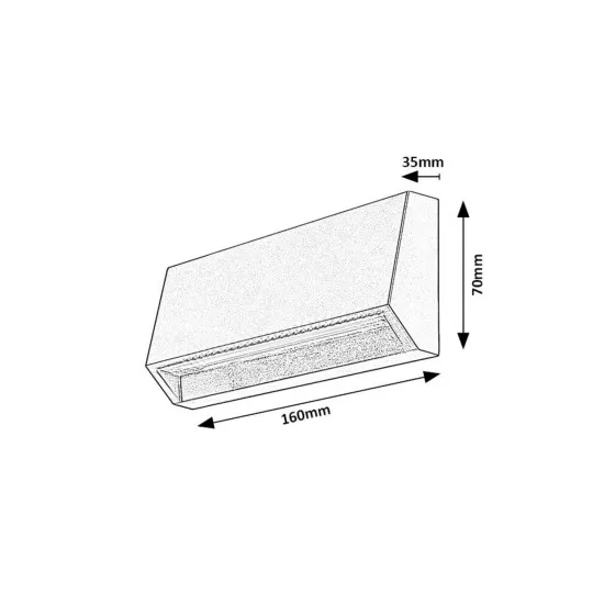 Rábalux Ibar fekete LED kültéri fali lámpa (RAB-77109) LED 1 izzós IP54