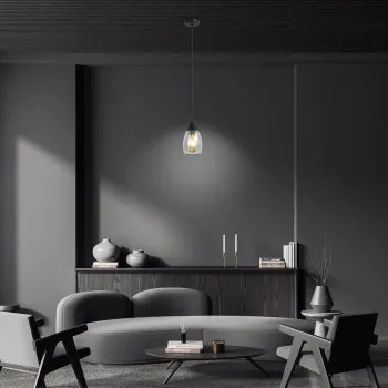 Rábalux Ilmari fekete függesztett lámpa (RAB-72181) E27 1 izzós IP20