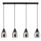 Rábalux Ilmari fekete függesztett lámpa (RAB-72184) E27 4 izzós IP20