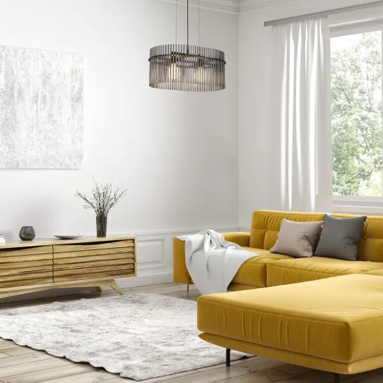 Rábalux Inesa matt fekete függesztett lámpa (RAB-72262) E27 2 izzós IP20