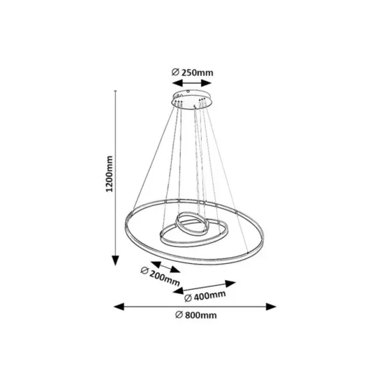 Rábalux Isaure fekete LED függesztett lámpa (RAB-72306) LED 1 izzós IP20