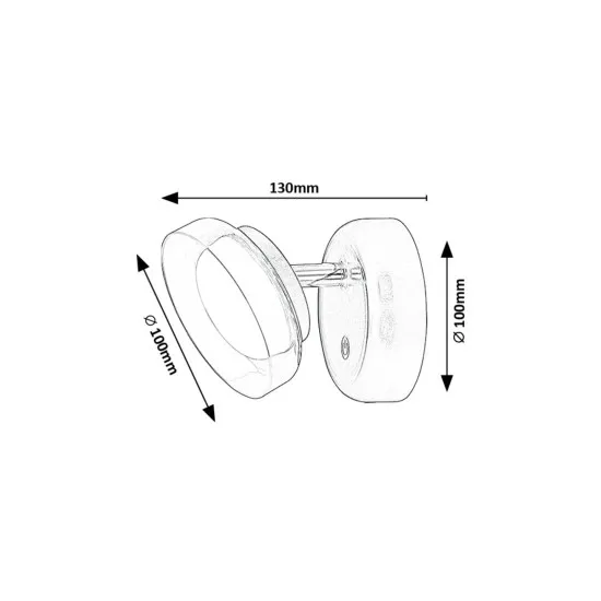 Rábalux Javi fekete LED falikar (RAB-71272) LED 1 izzós IP20