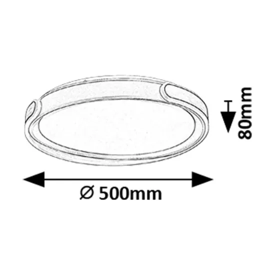 Rábalux Jindri fekete-arany LED mennyezeti lámpa (RAB-71292) LED 1 izzós IP20