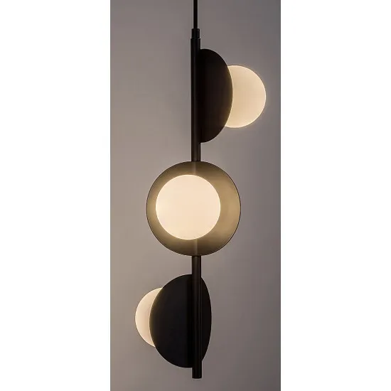 Rábalux Jules fekete függesztett lámpa (RAB-72224) G9 3 izzós IP20