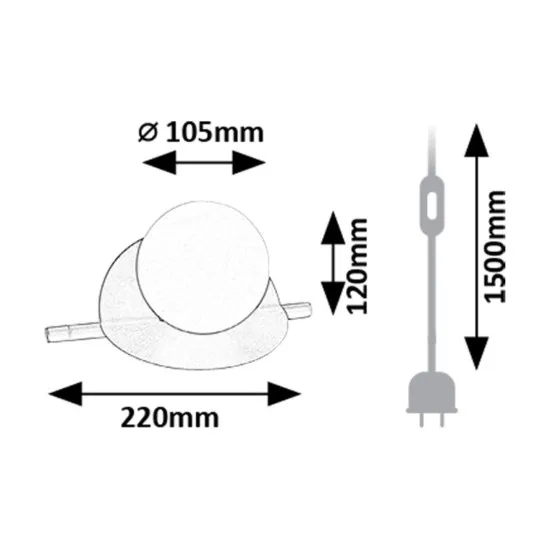 Rábalux Jules fekete asztali lámpa (RAB-74222) G9 1 izzós IP20