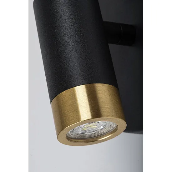 Rábalux Kadir fekete-arany fürdőszobai LED falikar (RAB-75040) LED 1 izzós IP44