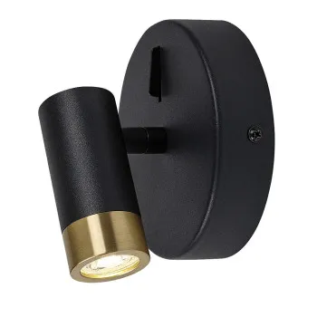 Rábalux Kadir fekete-arany fürdőszobai LED falikar (RAB-75040) LED 1 izzós IP44