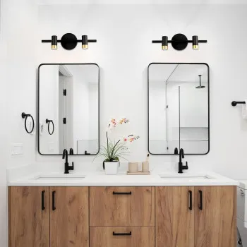 Rábalux Kadir fekete-arany fürdőszobai LED falikar (RAB-75041) LED 1 izzós IP44